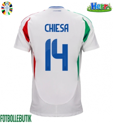 Italien Federico Chiesa #14 Bortatröja EM 2024 Kortärmad